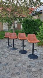 Barstoelen, 4 stuks, Huis en Inrichting, Barkrukken, Ophalen, Gebruikt, In hoogte verstelbaar, 4 krukken