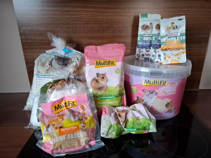 Hamstereten + badzand + nestmateriaal, Dieren en Toebehoren, Dierenvoeding, Ophalen