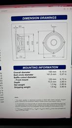 Beyma 5G40/Nd mid-basluidspreker 5 inch 8 Ohm, Audio, Tv en Foto, Luidsprekerboxen, Ophalen, Nieuw, Overige merken