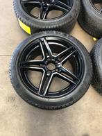 winterset 4 velgen Rial M10 8x17 5x112 ET40 black + banden, Auto-onderdelen, Ophalen, Gebruikt, Banden en Velgen, Winterbanden