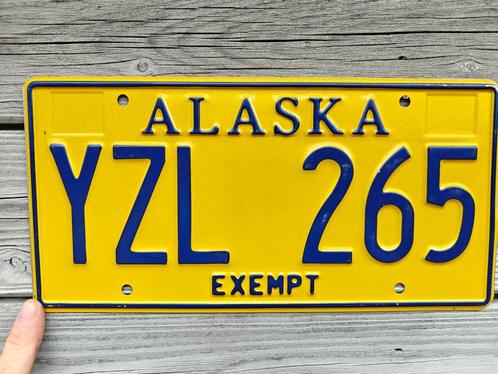 Originele nummerplaat Alaska, Hobby en Vrije tijd, Overige Hobby en Vrije tijd, Zo goed als nieuw, Ophalen of Verzenden
