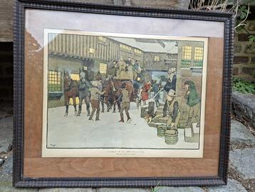 oude schilderij-tekening Cecil Aldin, 1875-193 beschikbaar voor biedingen