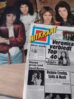 Magazine HITKRANT 2/1977: Poster QUEEN-LED ZEPPELIN-ABBA, 1960 tot 1980, Ophalen of Verzenden, Tijdschrift