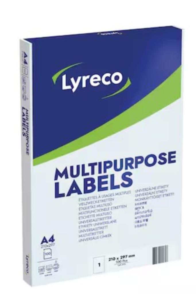 Lyreco A4 zelfklevende labels type 143.333, Diversen, Schoolbenodigdheden, Nieuw, Ophalen