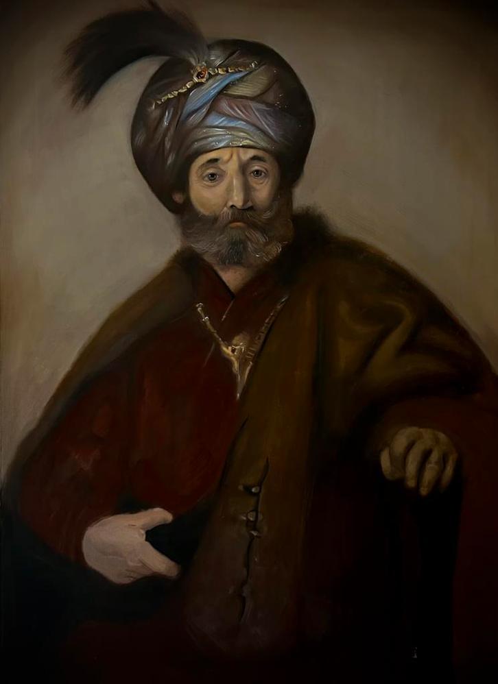 Kopie Portret Rembrandt, Antiek en Kunst, Kunst | Schilderijen | Abstract, Ophalen