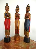 Statues Thaïlandaises Sawadee bois H 40🙏😍💑🎁👌, Collections, Comme neuf, Humain, Enlèvement ou Envoi