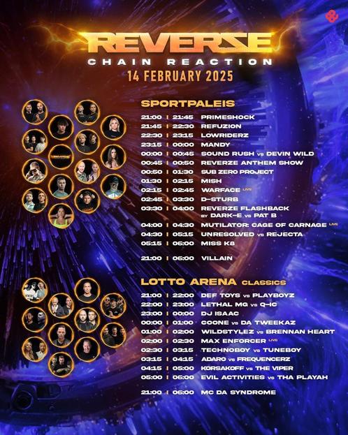 VIP tickets Reverze x2 - vrijdag 14/02, Tickets en Kaartjes, Evenementen en Festivals