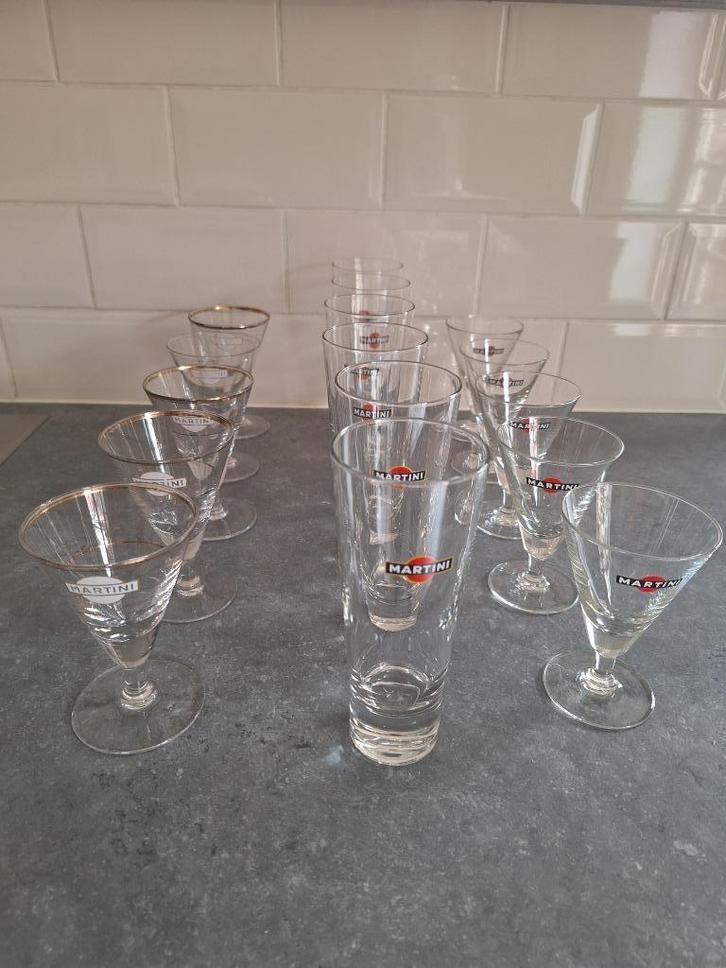 Martini glazen diverse modellen, Verzamelen, Glas en Drinkglazen, Gebruikt, Overige typen, Ophalen