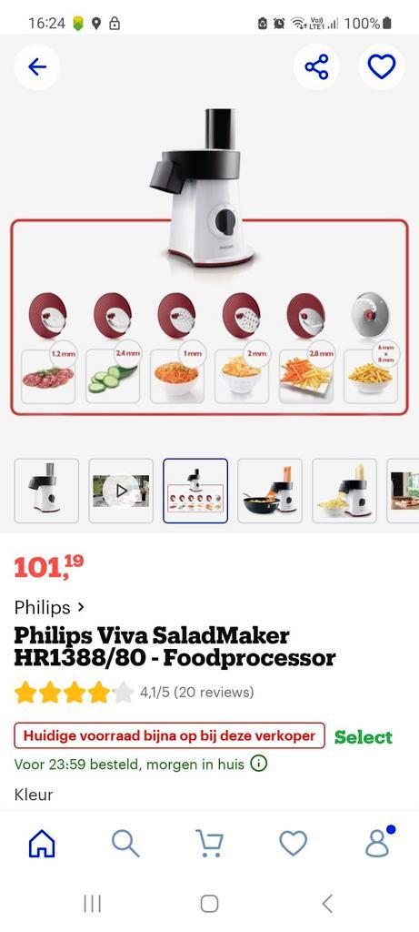 Machine à salade/frites Philips,, Electroménager, Mélangeurs de cuisine, Comme neuf, Enlèvement