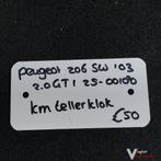 Peugeot 206 gti 2.0 16v Sw 2003 2500180  Km Tellerklok, Autos : Pièces & Accessoires, -, Utilisé, -, -