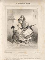 Clément Pruche litho "La Marchande des Plaisirs", 19e eeuws, Ophalen, Minder dan 50 cm, Gebruikt, Oorspronkelijke maker