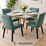 Table scandinave 4 personnes (valeur 190€), Maison & Meubles, Quatre personnes, 50 à 100 cm, Carré, Enlèvement