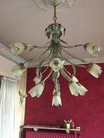 Kroonluchter met 2 bijpassende wandlampen, Huis en Inrichting, Lampen | Kroonluchters, Zo goed als nieuw, Ophalen, Glas