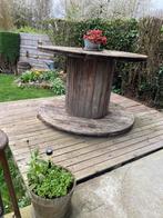 Touret en bois (table haute), Jardin & Terrasse, Tables de jardin, Comme neuf, Rond, Bois