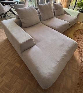 Divani lonuge zetel binnen stof, Maison & Meubles, Canapés | Sofas & Chaises Longues, Utilisé, Trois personnes, 250 à 300 cm, 150 cm ou plus
