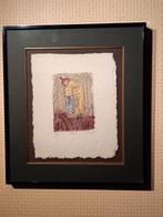 David Dodsworth, Praxis # IV, Mixed Media met bladgoud, Antiek en Kunst, Kunst | Etsen en Gravures, Ophalen of Verzenden