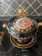 ACF sèvres  soepkom afgewerkt met bronzen bloem, Antiek en Kunst, Ophalen