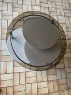 Vintage space age salon tafel - jaren ‘70, Huis en Inrichting, Tafels | Salontafels, Ophalen, Rond, Vintage space age, Glas