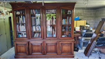 Grote verwijderbare Franse bibliotheek in kersenhout beschikbaar voor biedingen