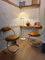 Giotto Stoppino Cobra chairs cognac, Huis en Inrichting, Stoelen, Ophalen, Gebruikt, Twee, Bruin