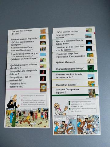 Lot de 20 fiches Tintin Atlas (1 à 20)