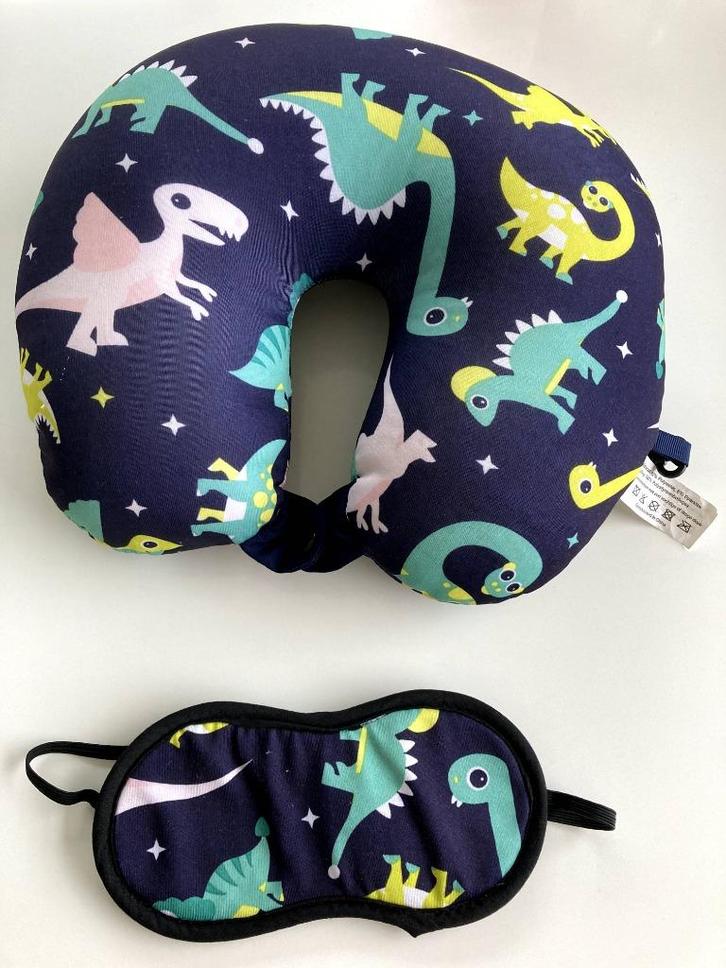 Autonekkussen + slaapmasker, zacht met een leuk motiefje!, Kinderen en Baby's, Overige Kinderen en Baby's, Zo goed als nieuw, Ophalen of Verzenden