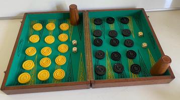 Oude Backgammon-boxset van „L. Van Laere de Bruxelle”  beschikbaar voor biedingen