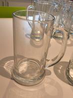 11 x 1liter bier glazen / potten in glas, Ophalen of Verzenden, Zo goed als nieuw