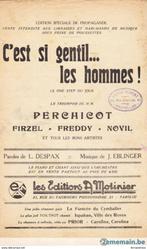 C EST SI GENTIL LES HOMMES EDITION SPECIALE DE PROPAGANDE PA, Ophalen of Verzenden, Gebruikt, Artiest of Componist