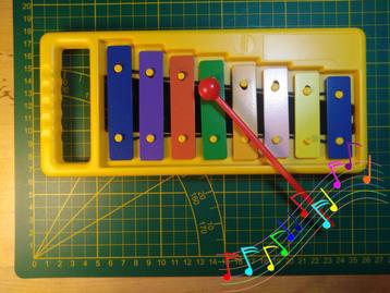 Métalophone - Bontempi - xylophone 8 notes - Musique avec en, Enlèvement ou Envoi, Comme neuf, Découverte, Sonore