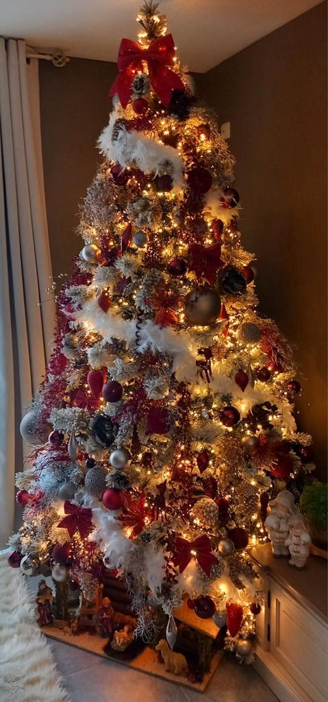 Kerstboom snowlook exclusief versiering, Diversen, Kerst, Zo goed als nieuw, Ophalen