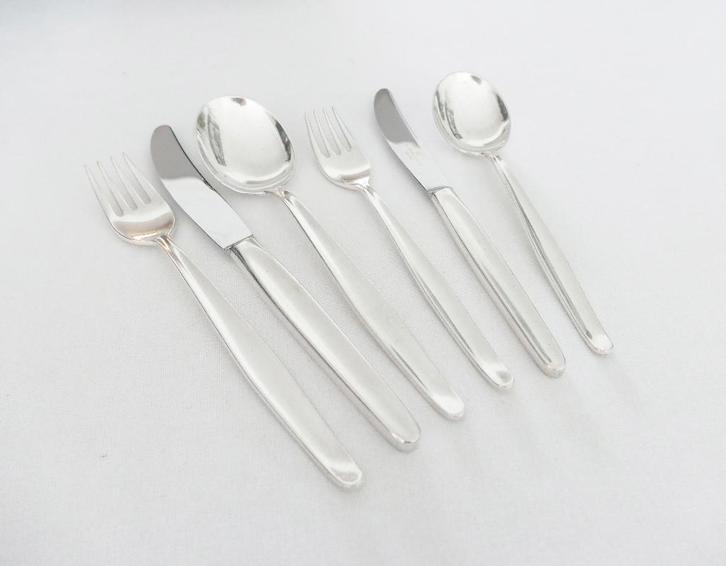 Keltum Jeunesse Verzilverde bestekset - 6-persoons, Antiek en Kunst, Antiek | Bestek, Verzenden