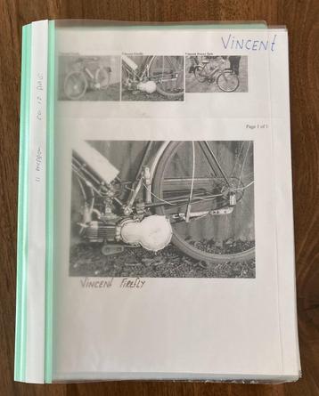 Unieke Map met documentatie bromfietsen Merknaam letter V beschikbaar voor biedingen