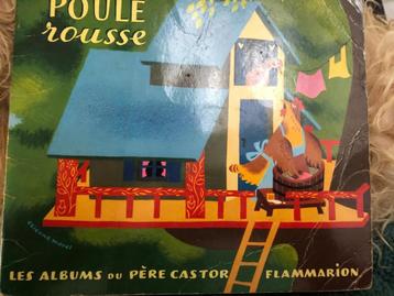 Rode kip, vintage album van Père Castor, 1956