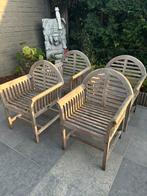 4 Teak terras stoelen, Tuin en Terras, Ophalen, Gebruikt