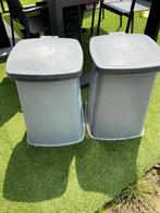 2 bodemloze vuilnisbakken, Huis en Inrichting, Woonaccessoires | Prullenbakken, Kunststof, 40 liter of meer, Zo goed als nieuw