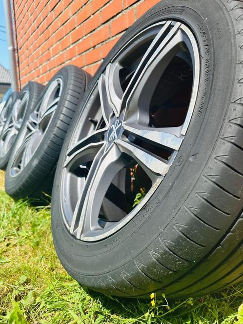 Set 4 velgen + banden 18”, Auto-onderdelen, Banden en Velgen, Band(en), Zomerbanden, 18 inch, 245 mm, Personenwagen, Gebruikt