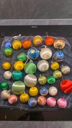 Satijnen vintage kerstballen, Diversen, Ophalen of Verzenden, Zo goed als nieuw