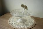 Mooie glazen taart plateau, Ophalen of Verzenden