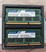 2 x 4 GB DDR3 RAM 1333, Informatique & Logiciels, Enlèvement ou Envoi, DDR3, Comme neuf, Laptop