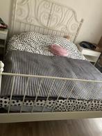 Bed ikea - Leirvik, Huis en Inrichting, Slaapkamer | Bedden, Ophalen, Wit, Tweepersoons, Zo goed als nieuw