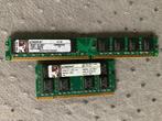 2x 2GB DDR2 800Mhz Kingston laptop en desktop, Enlèvement ou Envoi, DDR2, Utilisé, Desktop