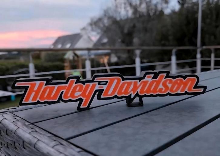 Prachtig Harley Davidson reclamebord met LED-verlichting., Verzamelen, Merken en Reclamevoorwerpen, Nieuw, Lichtbak of (neon) lamp
