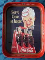 Coca Cola dienblad, 20 x 30 cm, metaal, in prima staat, Verzamelen, Ophalen of Verzenden, Gebruikt, Gebruiksvoorwerp