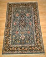 Handgeknoopt en authentiek zijde en kork wol Perzisch tapijt, Ophalen of Verzenden, Crème