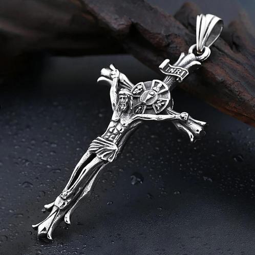 Jezus kruis, Handtassen en Accessoires, Kettinghangers, Nieuw, Overige materialen, Zilver, Kruis of Symbool, Verzenden