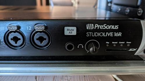 Presonus Studiolive 16R, Muziek en Instrumenten, Mengpanelen, Zo goed als nieuw, 10 tot 20 kanalen, Microfooningang, Ophalen