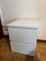 IKEA Malm nachtkastjes wit – 2 lades, Ophalen, Minder dan 45 cm, 55 tot 70 cm, Zo goed als nieuw