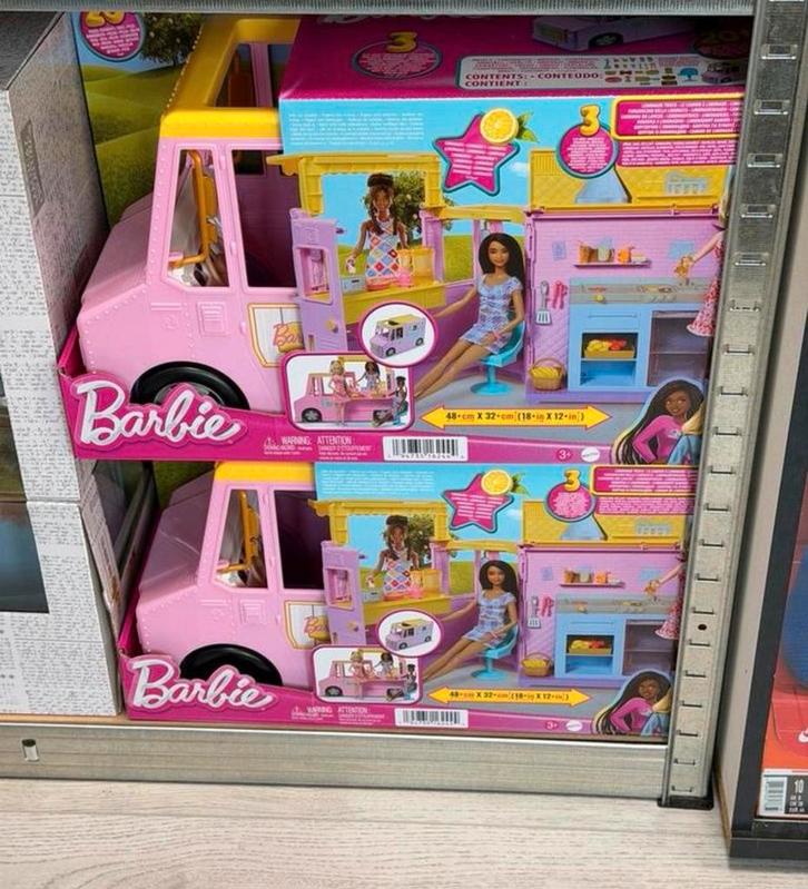 Voiture de jeu BARBIE Lemonade avec accessoires Big NEW, Enfants & Bébés, Jouets | Poupées, Neuf, Barbie, Enlèvement ou Envoi