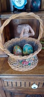 Ancienne corbeille tressée avec..., Enlèvement ou Envoi